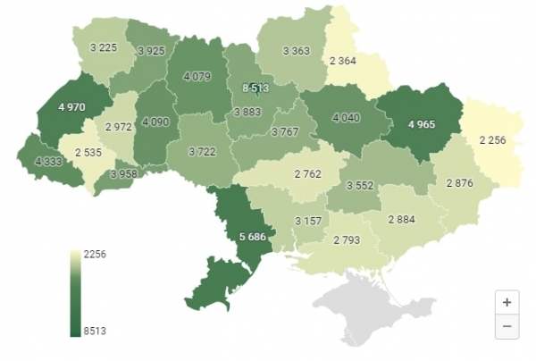 Названы области Украины с самой дешевой и дорогой арендной платой