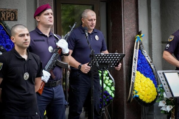 В Одессе простились с полицейским, который погиб за Украину в Херсонской области