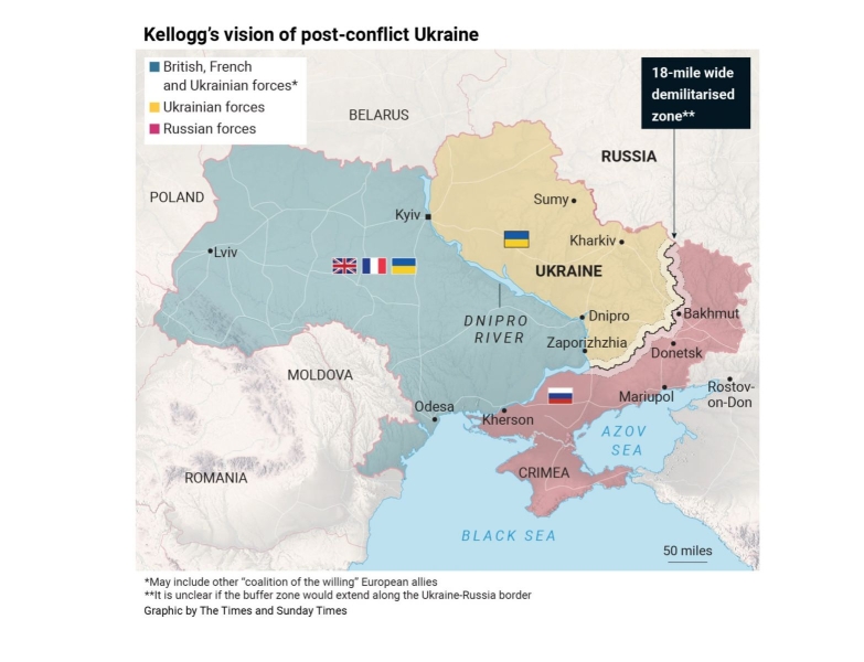 Неправильно зрозуміли: Келлог заперечує, що пропонував розділити Україну «Дніпром»