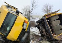 В Одесской области автобус упал в кювет: пострадали пассажиры